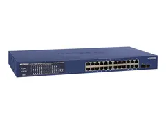 NETGEAR Smart GS724TPP - Switch L3 Lite - smart - 24 x 10/100/1000 (PoE+) + 2 x Gigabit SFP - stasjonær, rackmonterbar - PoE+ (380 W)