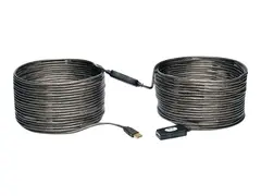 Eaton Tripp Lite Series 20M USB 2.0 Hi-Speed Active Extension Repeater Cable USB-A M/F 65&#39; 65ft 20 Meter USB-forlengelseskabel - USB (hann) til USB (hunn) - USB 2.0 - 20 m - gr&#229;