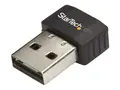 StarTech.com Wireless USB WiFi Adapter - Dual Band AC600 Wireless Dongle 2.4GHz / 5GHz - 802.11ac Wi-Fi Laptop Adapter (USB433ACD1X1) - Nettverksadapter - USB 2.0 - Wi-Fi 5 - svart
