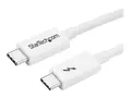 StarTech.com 3.3ft (1m) Thunderbolt 3 Cable, 20Gbps, 100W PD, 4K Video, Thunderbolt-Certified, Compatible w/ TB4/USB 3.2/DisplayPort Thunderbolt-kabel - 24 pin USB-C til 24 pin USB-C - 1 m