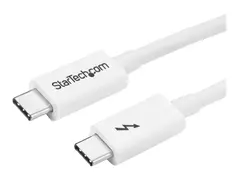 StarTech.com 3.3ft (1m) Thunderbolt 3 Cable, 20Gbps, 100W PD, 4K Video, Thunderbolt-Certified, Compatible w/ TB4/USB 3.2/DisplayPort Thunderbolt-kabel - 24 pin USB-C til 24 pin USB-C - 1 m
