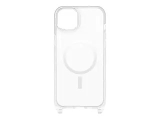 OtterBox React Series - Baksidedeksel for mobiltelefon halskjede, med stropp - MagSafe-samsvar - 50 % resirkulert plast - blank - for Apple iPhone 14 Plus