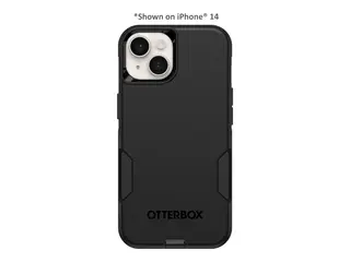 OtterBox Commuter Series - Baksidedeksel for mobiltelefon MagSafe-samsvar - polykarbonat, syntetisk gummi - svart - for Apple iPhone 14 Plus, 15 Plus