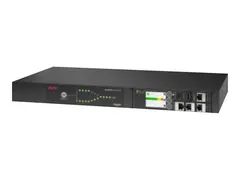 APC NetShelter - Automatisk overf&#248;ringsbryter (kan monteres i rack) AC 207-253 V - 3700 VA - enkeltfase - Ethernet 10/100/1000, USB - utgangskontakter: 9 - 1U - 2.44 m kabel - svart