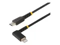 StarTech.com 3ft (1m) Durable USB-C to Lightning Cable Right-Angled Heavy Duty Aramid Fiber USB Type-C to Lightning Charging/Sync Cord - Apple MFi Certified - Rugged iPhone Lightning Cable - Lightning-kabel - 1 m