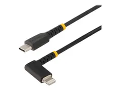 StarTech.com 3ft (1m) Durable USB-C to Lightning Cable Right-Angled Heavy Duty Aramid Fiber USB Type-C to Lightning Charging/Sync Cord - Apple MFi Certified - Rugged iPhone Lightning Cable - Lightning-kabel - 1 m