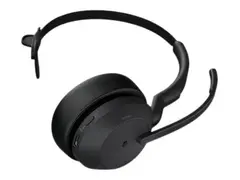 Jabra Evolve2 55 MS Mono - Hodesett on-ear - Bluetooth - trådløs - aktiv støydemping - USB-C - svart - Certified for Microsoft Teams