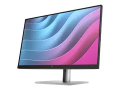 HP E24 G5 - E-Series - LED-skjerm 23.8" - 1920 x 1080 Full HD (1080p) @ 75 Hz - IPS - 250 cd/m² - 1000:1 - 5 ms - HDMI, DisplayPort - svart hode, svart og sølv (stativ)