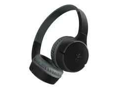 Belkin SoundForm Mini - Hodetelefoner med mikrofon on-ear - kablet - 3,5 mm jakk - svart