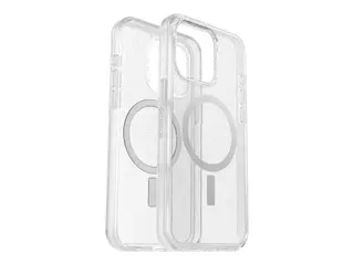 OtterBox Symmetry Series Clear Baksidedeksel for mobiltelefon - MagSafe-samsvar - polykarbonat, syntetisk gummi, sølvfosfatglass - stjernestøv (klart glitter) - for Apple iPhone 15 Pro Max