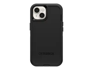 OtterBox Defender Series - Baksidedeksel for mobiltelefon MagSafe-samsvar - polykarbonat, syntetisk gummi - svart - for Apple iPhone 14 Plus, 15 Plus