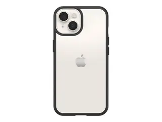 OtterBox React Series - Baksidedeksel for mobiltelefon polykarbonat, termoplastisk elastomer (TPE) - svart krystall - for Apple iPhone 13, 14, 15