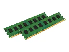Kingston ValueRAM - DDR3 - sett - 8 GB: 2 x 4 GB DIMM 240-pin - 1600 MHz / PC3-12800 - ikke-bufret