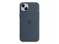 Apple - Baksidedeksel for mobiltelefon - MagSafe-samsvar silikon - stormbl&#229; - for iPhone 14 Plus
