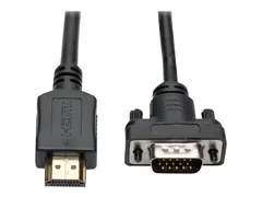 Eaton Tripp Lite Series HDMI to VGA Active Adapter Cable (HDMI to Low-Profile HD15 M/M), 15 ft. (4.6 m) Videokonverter - HDMI - VGA - svart