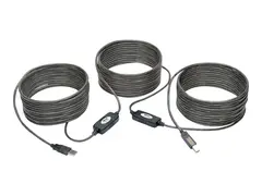Eaton Tripp Lite Series 50ft USB 2.0 Hi-Speed Active Repeater Cable USB-A to USB-B M/M 50&#39; USB-kabel - USB-type B (hann) til USB (hann) - USB 2.0 - 15.24 m - aktiv, formst&#248;pt - s&#248;lv