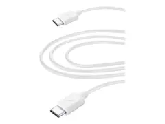 Cellular Line - USB-kabel - USB-C (hann) til USB-C (hann) 3 m - hvit