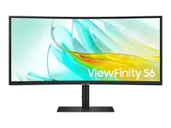 Samsung ViewFinity S6 S34C652UAU S65UC Series - LED-skjerm - kurvet - 34&quot; - 3440 x 1440 UWQHD @ 100 Hz - VA - 350 cd/m&#178; - 3000:1 - HDR10 - 5 ms - HDMI, DisplayPort, USB-C - h&#248;yttalere - svart