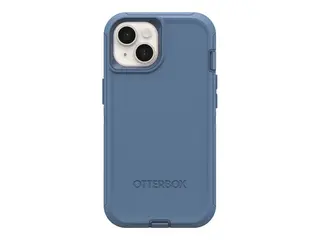 OtterBox Defender Series - Baksidedeksel for mobiltelefon MagSafe-samsvar - polykarbonat, syntetisk gummi - baby blue jeans (blue) - for Apple iPhone 14 Plus, 15 Plus