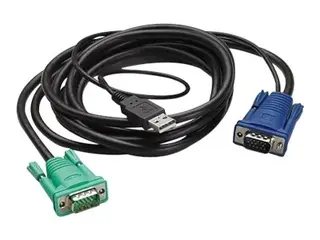 APC - Tastatur / video / musekabel (KVM) USB, HD-15 (VGA) (hann) til HD-15 (VGA) (hann) - 1.83 m - for P/N: AP5201, AP5202, AP5808, AP5816, KVM1116R