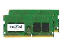 Crucial - DDR4 - sett - 8 GB: 2 x 4 GB SO DIMM 260-pin - 2400 MHz / PC4-19200 - ikke-bufret
