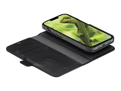 dbramante1928 Lynge - Lommebok for mobiltelefon bærekraftig fullnarvet skinn - svart - for Apple iPhone 14 Pro