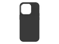 KEY - Baksidedeksel for mobiltelefon - antibakteriell, silikon MagSafe-samsvar - v&#230;skesilikon, hard polykarbonat, resirkulert plast (mer enn 50 %) - svart - for Apple iPhone 14 Pro (6.1 tommer)