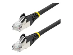 StarTech.com 2m CAT6a Ethernet Cable Black - Low Smoke Zero Halogen (LSZH) - 10GbE 500MHz 100W PoE++ Snagless RJ-45 w/Strain Reliefs S/FTP Network Patch Cord - koblingskabel - 2 m - svart
