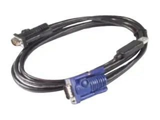 APC - Video- / USB-kabel - USB, HD-15 (VGA) (hann) til HD-15 (VGA) (hann) 7.6 m - for APC 16 Port Multi-Platform Analog KVM, 8 Port Multi-Platform Analog KVM