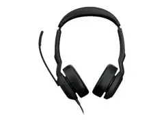 Jabra Evolve2 50 MS Stereo - Hodesett - on-ear Bluetooth - kablet - aktiv støydemping - USB-A - svart - Zoom Certified, Certified for Microsoft Teams, Cisco Webex Certified, Alcatel-Lucent Certified, Unify Certified, Google Meet Certified, Amazon Chime Certified