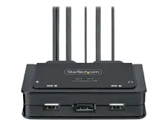 STARTECH.COM 2-Port USB-C Cable KVM Switch 4K 60Hz DisplayPort Output Compa