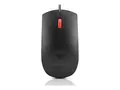 Lenovo - Mus - ergonomisk - optisk 3 knapper - kablet - USB-A - svart - brun boks - CRU