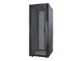 APC NetShelter SX Networking Enclosure with Sides Rack - svart - 42U - TAA-samsvar - for P/N: SUA1000RMI2U, SUA2200RMXLI3U, SUA5000RMI5U