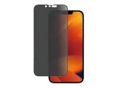 PanzerGlass - Skjermbeskyttelse for mobiltelefon ultrabred passform - glass - med personvernsfilter - rammefarge svart - for Apple iPhone 13, 13 Pro, 14