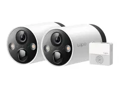 Tapo C420S2 V1 - 2 x Tapo C420 Cameras + Tapo H200 Hub nettverksoverv&#229;kingskamera - innend&#248;rs, utend&#248;rs - st&#248;vbestandig / vannbestandig - farge (Dag og natt) - 2560 x 1440 - 2K - fastfokal - lyd - tr&#229;dl&#248;s - Wi-Fi - H.264