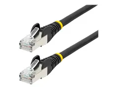 StarTech.com 7m CAT6a Ethernet Cable Black - Low Smoke Zero Halogen (LSZH) - 10GbE 500MHz 100W PoE++ Snagless RJ-45 w/Strain Reliefs S/FTP Network Patch Cord - koblingskabel - 7 m - svart