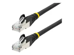 StarTech.com 10m CAT6a Ethernet Cable Black - Low Smoke Zero Halogen (LSZH) - 10GbE 500MHz 100W PoE++ Snagless RJ-45 w/Strain Reliefs S/FTP Network Patch Cord - koblingskabel - 10 m - svart