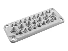 Schneider Spacial SF NSYAECPFLT25 Kabelinngangsmembran - type FL21 med 27 innganger - gr&#229;, RAL7035