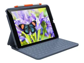 Logitech Rugged Lite - Tastatur og folioveske trådløs - Bluetooth LE - klassisk blå - for Apple 10.2-inch iPad (7. generasjon, 8. generasjon, 9. generasjon)