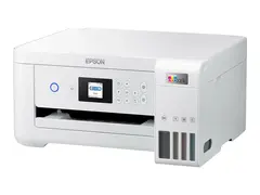 Epson EcoTank ET-2856 - Multifunksjonsskriver farge - ink-jet - p&#229;fyllbar - A4 (medie) - opp til 10.5 spm (trykking) - 100 ark - Wi-Fi, USB - hvit
