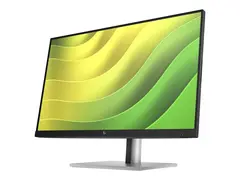 HP E24q G5 - E-Series - LED-skjerm 23.8" - 2560 x 1440 QHD @ 75 Hz - IPS - 300 cd/m² - 1000:1 - 5 ms - HDMI, DisplayPort, USB - svart, svart og sølv (stativ)