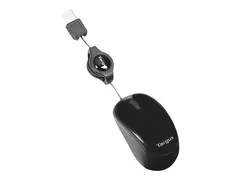 Targus - Mus - høyre- og venstrehåndet optisk - 3 knapper - kablet - USB - svart