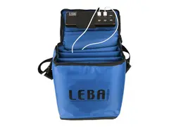 LEBA NoteBag Blue 5 - B&#230;repose for 5 nettbrett USB-C lader, USB-C til Lightning-kabler - nylon, PVC - bl&#229; - 10.2&quot;