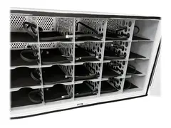 LEBA NoteBox Phones 20 - Kabinettenhet - for 20 mobiltelefoner / mobile enheter / h&#229;ndholdte enheter l&#229;sbar - st&#229;l - hvit - veggmonterbar, skrivebord - utgang: AC 230 V