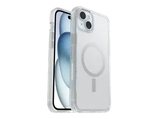 OtterBox Symmetry Series - Baksidedeksel for mobiltelefon for MagSafe - polykarbonat, syntetisk gummi - blank - for Apple iPhone 14 Plus, 15 Plus