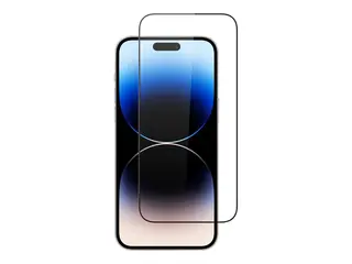 Screenor Premium New Full Cover - Skjermbeskyttelse for mobiltelefon NFC - glass - rammefarge svart - for Apple iPhone 15 Pro