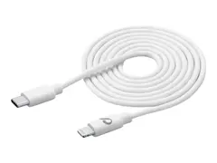 Cellular Line Power Cable - Lightning-kabel 24 pin USB-C hann til Lightning hann - 3 m - hvit