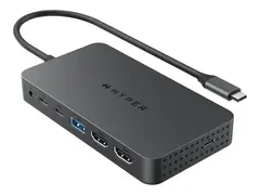 HyperDrive Next - dokkingstasjon USB-C / USB4 / Thunderbolt 3 / Thunderbolt 4 - 2 x HDMI - 1GbE