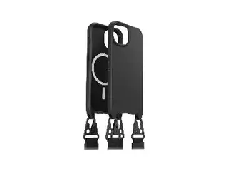 OtterBox React Series - Baksidedeksel for mobiltelefon halskjede - MagSafe-samsvar - svart - for Apple iPhone 15 Pro Max