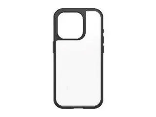 OtterBox React Series - Baksidedeksel for mobiltelefon antimikrobielt - svart krystall (klar/svart) - for Apple iPhone 15 Pro Max